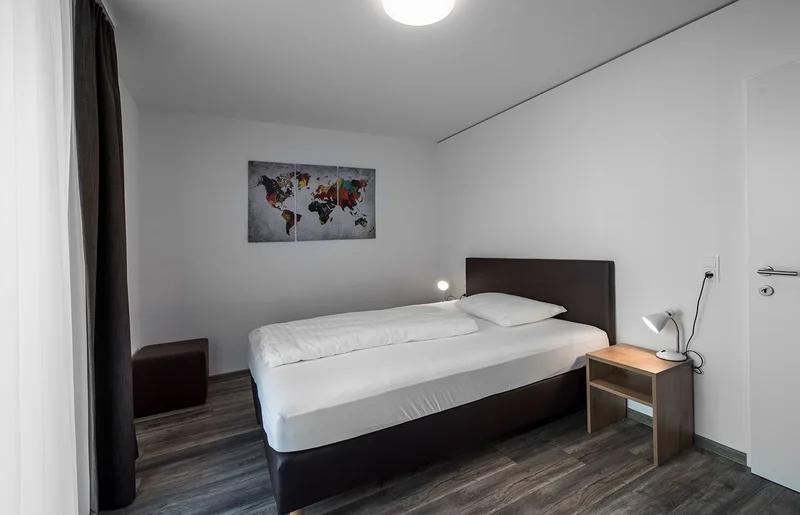 Bedroom of the two-room apartment, Living Leipziger Hof Innsbruck